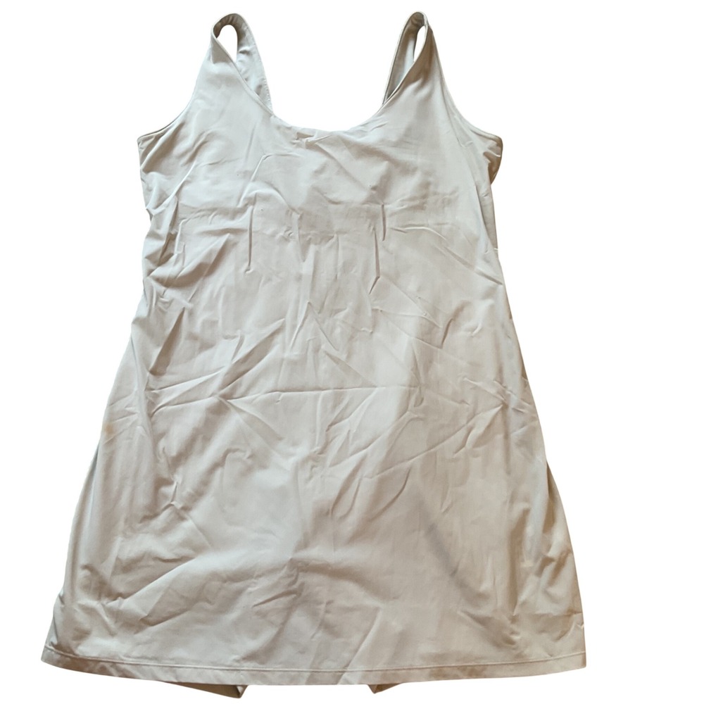 Nike Womens Athletic Tennis Golf Dress Tan Beige Scoop Neck Shelf Bra Large